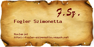 Fogler Szimonetta névjegykártya